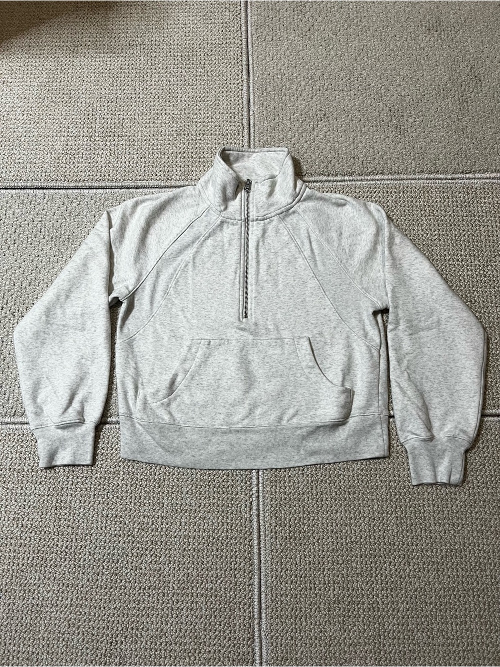 Gap Women’s Gray Half Zip Pullover Cropped Oversized S Fleece Sweatshirt Casual
